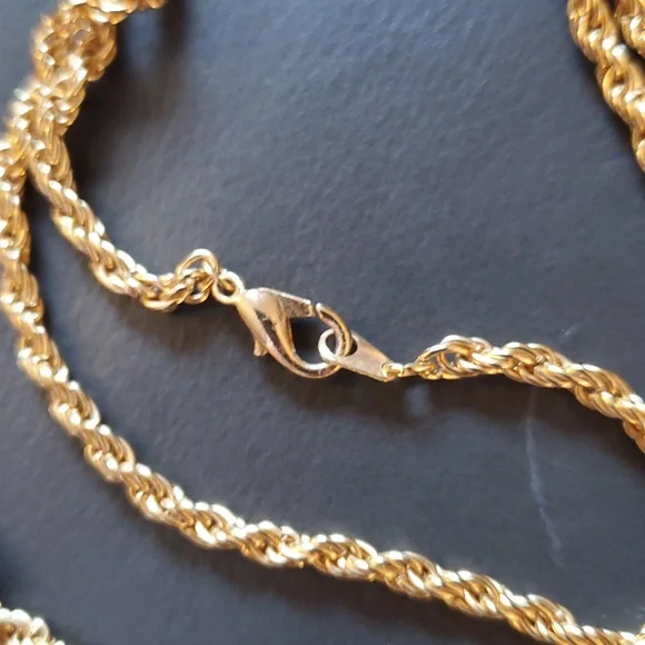 Vintage Gold Purple Blue Hand Painted Artist Signed Geometric Pendant Necklace - Picture 8 of 12